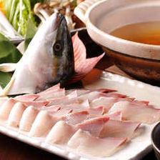 【還有無限量無限暢飲】“鰤魚涮鍋套餐”，終極冷鰤魚9道菜，3,680日元