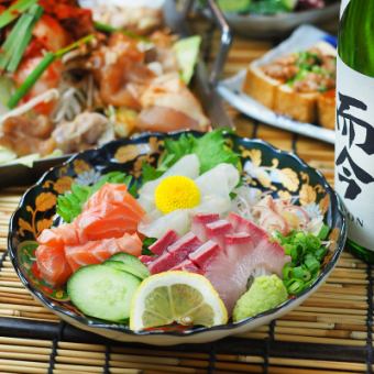 【3時間飲み放題】鍋が選べるメインと刺身3盛り含む全9品『千寿コース』4780円→3780円