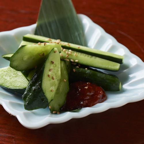 Wasabi perilla miso cucumber