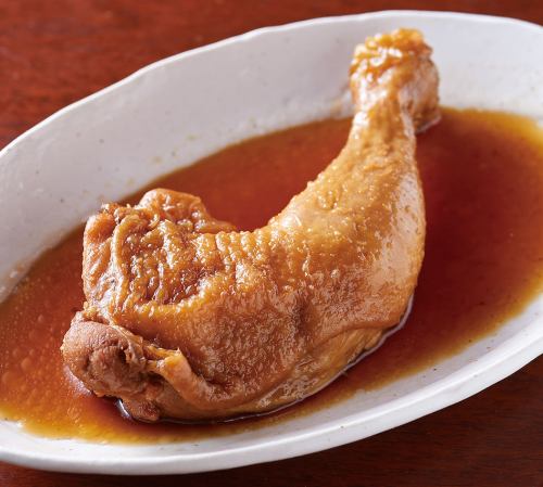 One boiled chicken thigh