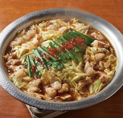 【牛もつ鍋】徳ちゃん人気メニューコース◎5,000円(税込)飲み放題付き◎忘年会にも