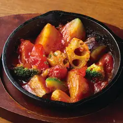 Colorful Vegetables Simmered in a Spicy Sauce