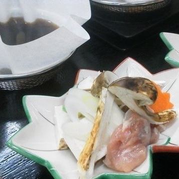 [Seasonal dishes] Sukiyaki with matsutake mushrooms and chicken
