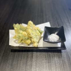 Thai shiso wrapped tempura