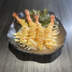 Shrimp with chili mayonnaise