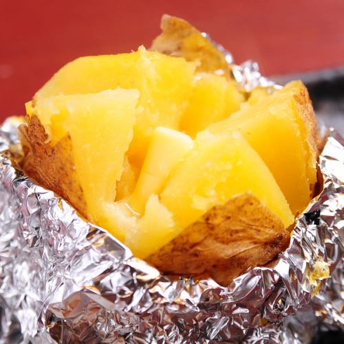 Charcoal-grilled Hokkaido potatoes with potato butter