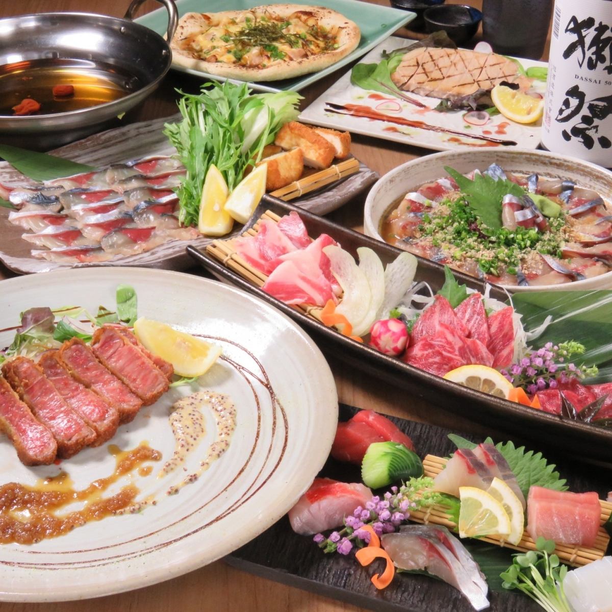イケス完備。鮮魚,厳選牛,博多鍋…季節の旬食材を最高の調理でご提供。個室も充実。