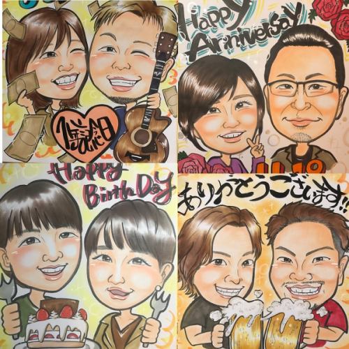 似顔絵サービスできます♪