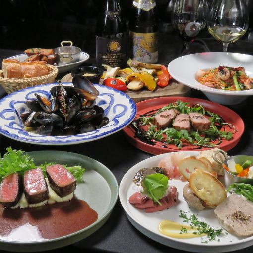【3人以上OK！W橫濱2024高級套餐】7種豪華菜餚！含無限暢飲的7,500日元套餐
