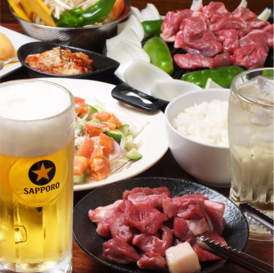 Hokkaido Genghis Khan all-you-can-eat plan available ♪ All-you-can-drink included 6000 yen ♪