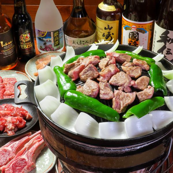 You can eat a variety of lamb meat such as lamb tongue, lamb chops, and lamb sausage at low prices.