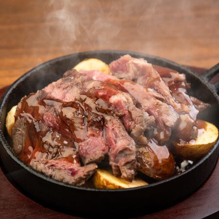 アンガス牛レアステーキ~焦がしバター醤油~