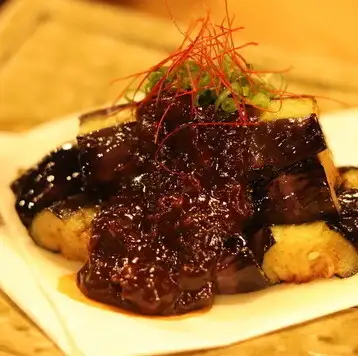 Deep-fried eggplant with homemade miso sauce