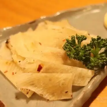 Grilled stingray fin
