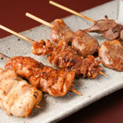 Assorted 5 kinds of chicken skewers