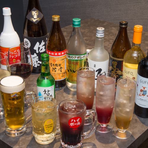 A variety of delicious sake ◎