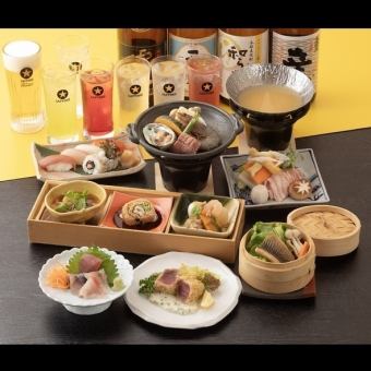 【新年及年末派對套餐，含2小時暢飲】吃魚派對「極致」 6,600日圓（不含稅6,000日圓）