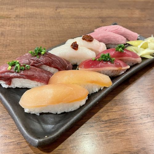 Lunchtime meat sushi platter (10 pieces)