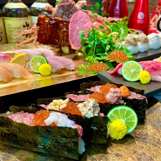 [All-you-can-eat meat sushi, 17 types of popular dishes from the Japan Delicious Food Fair] 100 minutes all-you-can-eat 4,500 yen