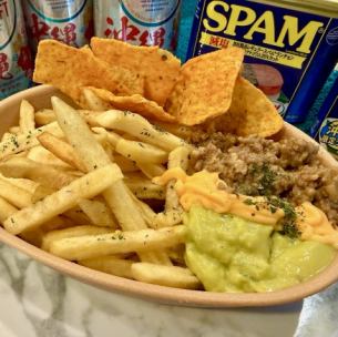 Delicious! Spicy tacos & cheese potato fries