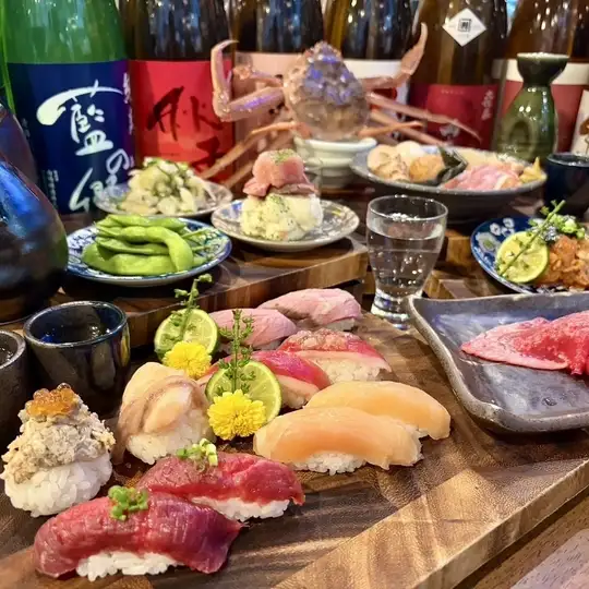[22-item all-you-can-eat] 100 minutes of all-you-can-eat meat dishes that pair well with sake, including oden, appetizers, and meat sushi. 4,580 yen
