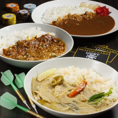 <咖喱选择辣！>所有5种/ \ 1000〜◆泰国咖喱，印度咖喱，日本咖喱♪