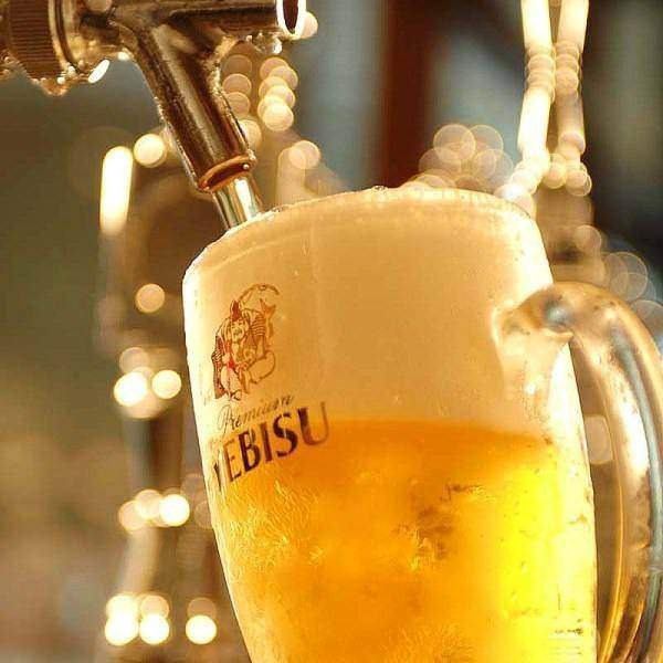 [Large special price] You can drink cold Ebisu draft beer every day for 248 yen !! I want to drink beer on the way home from work ... !! In such a case, please drop in at Uoya ☆