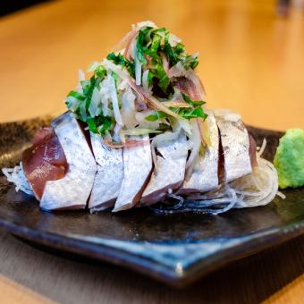 Pickled mackerel with shiso and pickled ginger