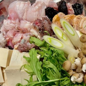 안코 냄비와 고급 스시 코스 8 품 11000 엔 (세금 포함) 동계 한정