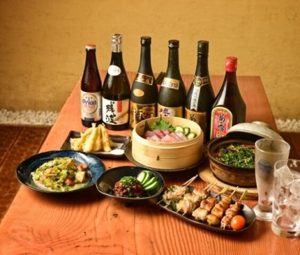 【魚も鳥料理も楽しめる★】2時間飲み放料理題付き　欲張りコース全8品　5,000円(税込)