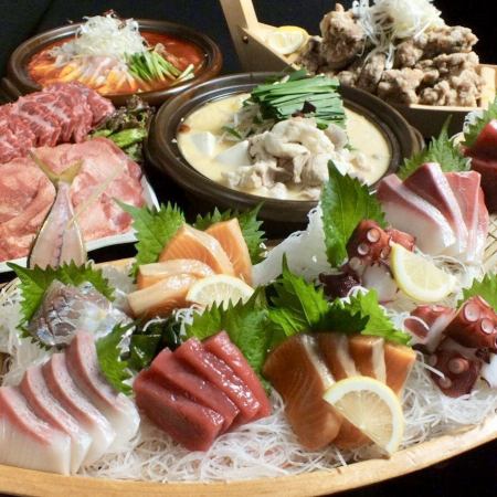 [Overwhelming quality!!] Chibachan course (motsu nabe) 4,000 yen (tax included) with 7 dishes and 120 minutes of all-you-can-drink