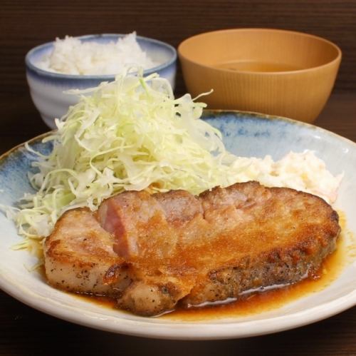 (A) 豚生姜焼き定食 (肉1枚)