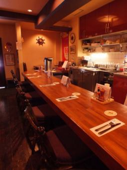 It is a seat where you can see the manager's dish.We are also welcome to visit us by yourself!