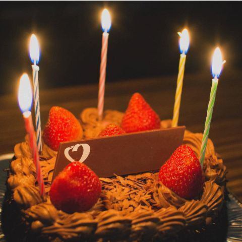 誕生日コースはメッセージプレートをご用意☆