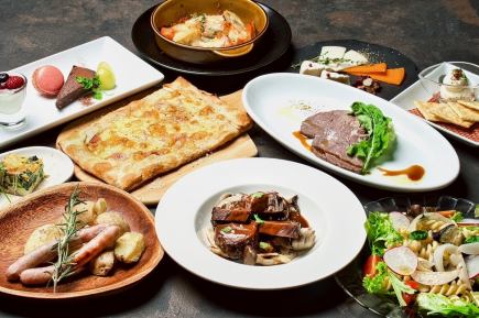 【90分スタンダード飲み放題付き】お肉メインコース全10品◆6000円（税込）