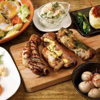 【要予約】　当店自慢の“スペアリブ”などを堪能♪【 全8品 】　今日だけ...『3000円コース』