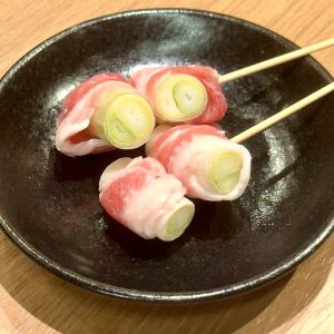 白ネギ巻き串