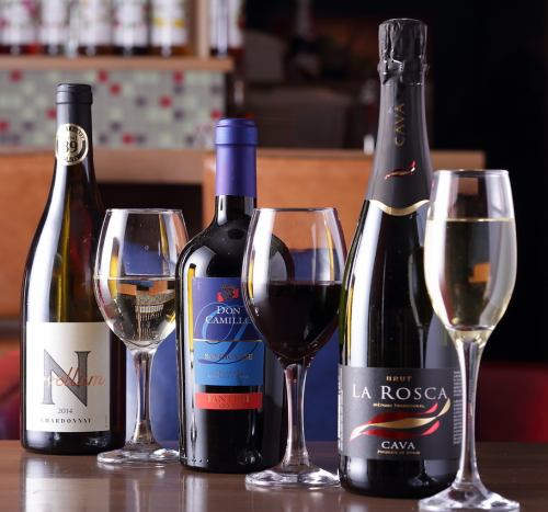 6 wines by the glass, 30 wines by the bottle~