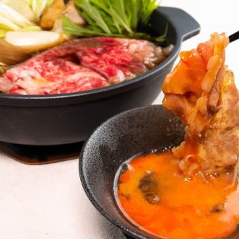 【とめ手羽＆和牛すきしゃぶコース】瓶ビール込2H飲み放題付！全10品＝6500円