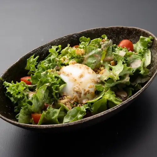 手作り豆富のサラダ