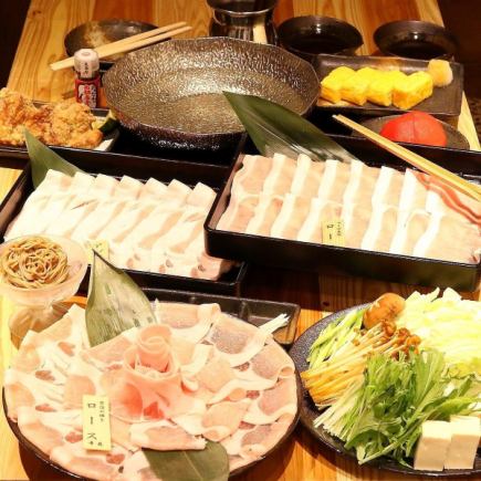 【2時間飲み放題付き!】常陸の輝き&つくば美豚食べ比べコース(全9品)