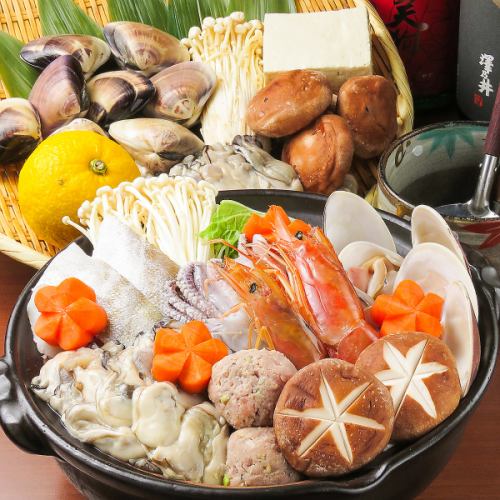 忘年会・新年会☆【冬限定】海鮮ちゃんこ鍋コース☆全7品120分飲み放題付き7000円(税込)