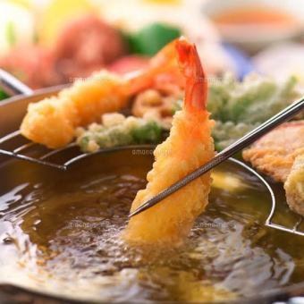【天婦羅與福島產米】「凪」套餐（8道菜+3小時暢飲）¥5,500 → ¥4,000