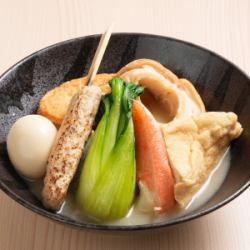 鶏白湯おでん盛合せおまかせ10個