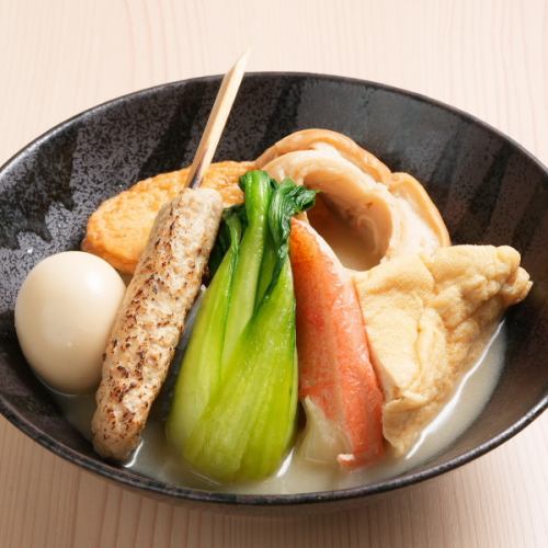 鶏白湯おでん盛合せおまかせ10個