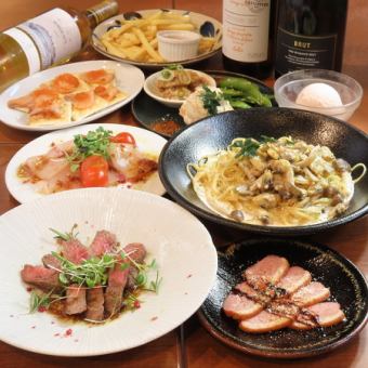 歓送迎会・宴会に♪赤身ステーキなど料理10品【飲み放付き】5500円(税込）