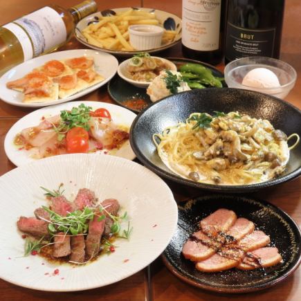 歓送迎会・宴会に♪赤身ステーキなど料理10品【飲み放付き】5500円(税込）