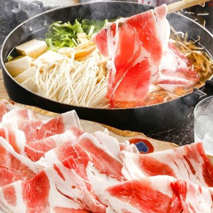 [Various banquets] Specialty black pork and green onion shabu-shabu course! All-you-can-drink for 2.5 hours for 5,500 yen