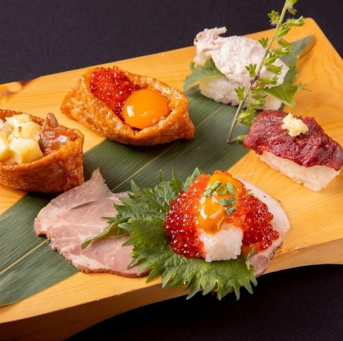 我們提供各種精美的“日本黑毛牛肉”壽司。餐廳內所有座位均為私人座位，非常適合約會或招待客人。