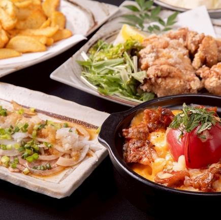 【仅限工作日】“超值套餐”含和牛牛筋番茄芝士砂锅及无限畅饮 4,300日元 ⇒ 3,300日元